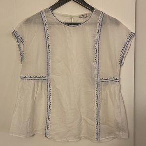 Madewell S white flowy top